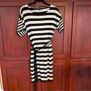 Black and White Striped Dress